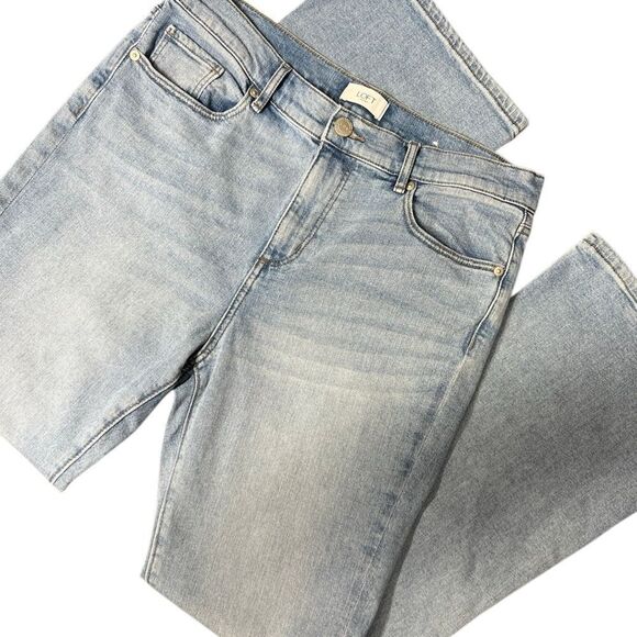 Loft Boot Cut mid rise denim jeans light Wash Size 8 - Picture 16 of 16